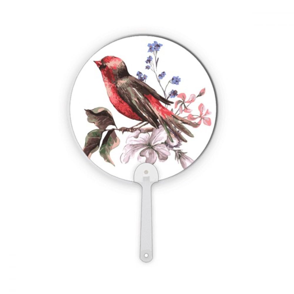 Branche d'oiseaux et fleurs plastique rond Art déco tendance artisanale murale