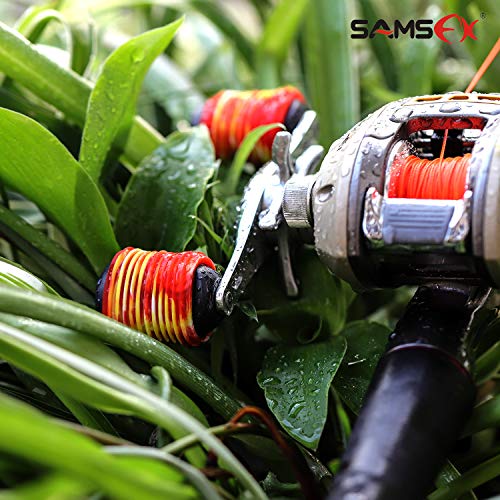 Samsfx Rubber Fishing Reel Handle Grip Sleeve Non-Slip Baitcaster Knob Covers For Casting Or Spinning Reel (12Pcs, 6 Mixed Colors) #TOP7