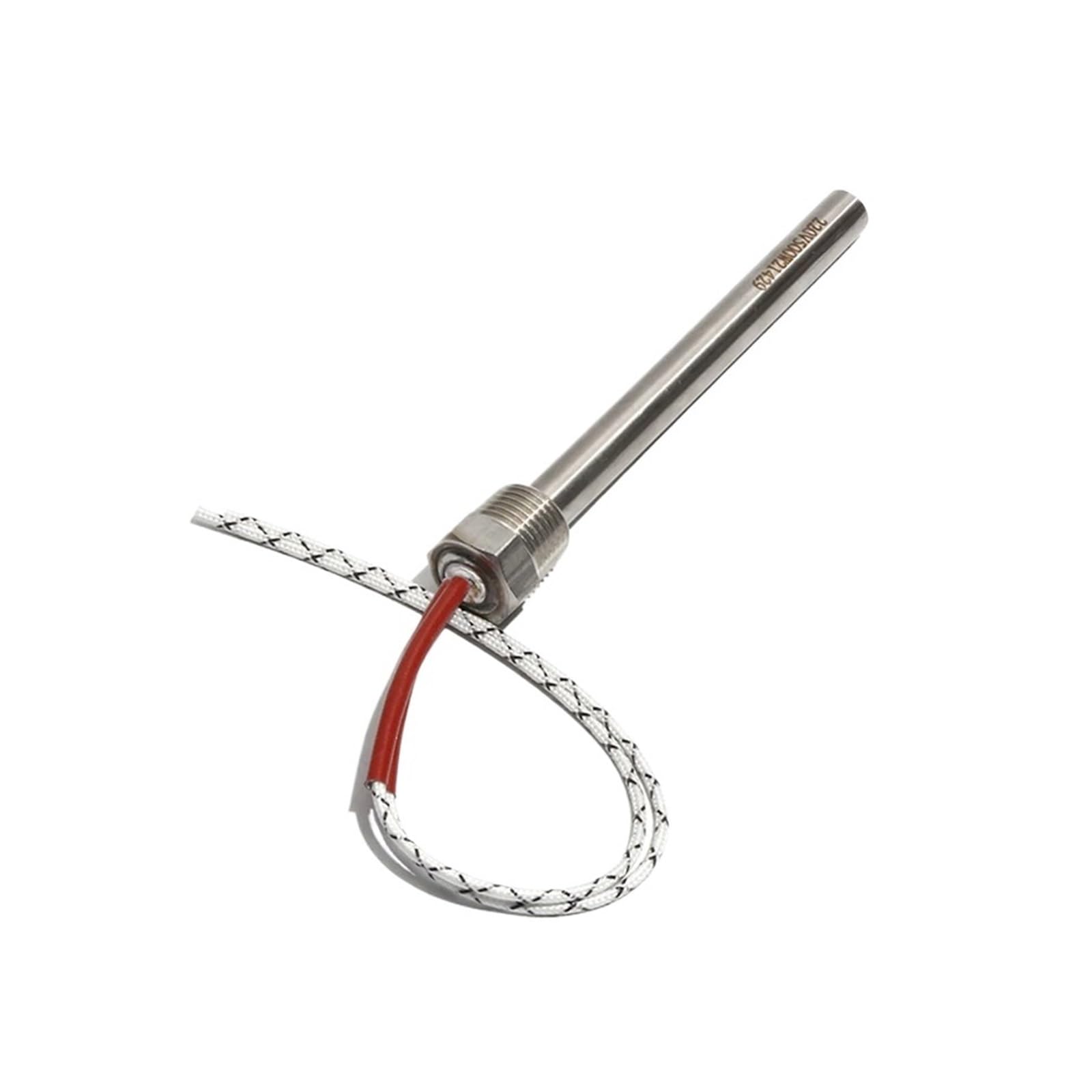 Resistencia calefactora cilíndrica de cartucho de 10 x 100 mm con rosca M14 x 1,5, 36 V/48 V/60 V/72 V, elemento calefactor eléctrico de acero inoxidable 304 con tuerca(1,72V,300W 10x100mm(DxL))