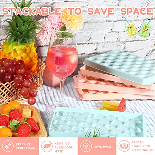 4 Pack Whiskey Ice Cube Tray With Lid Large Whiskey Ice Ball Maker Mold Ice Cube Mold Trays Ice Trays For Freezer Ice Cube Tray Ice Ball Tray And Ice Tong(Blue, Pink, 9.06 X 5.51 X 1.18 Inch) #TOP4