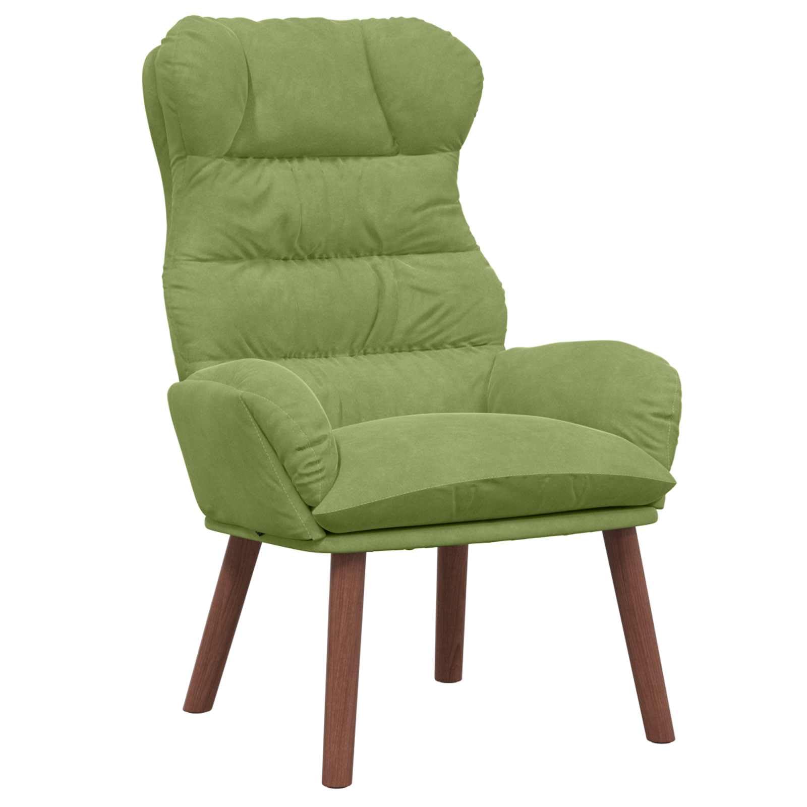Aksamitny relaksacyjny nowoczesny do salonu 69 x 74 x 93 cm Zielony