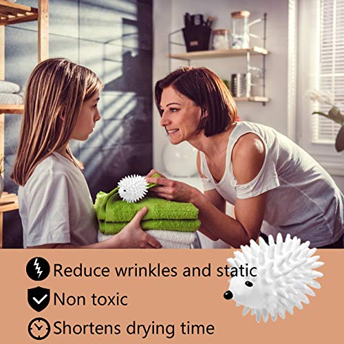 image for Olamtai 4 Pieces Dryer Balls, Hedgehog Reusable Dryer Balls, Hedgehog 