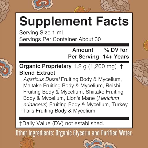 Maryruth Organics MUSHROOMCOMPLEX Usda Organic Mushroom Complex By Maryruth'S | Herbal Liquid Drops | Mushroom Supplement | Lion'S Mane | Reishi Mushroom | Shiitake Mushrooms | Non-Gmo | Vegan | Alcohol Free Tincture thumb #3