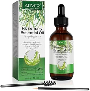 Rosemary Oil for Hair Growth & Skin Care, Rosemary Essential Oil for Eyebrow and Eyelash Growth 100% Pure Natural, Nourishes The Scalp, Strengthens Hair, Stimulates Hair Growth for Men Women (1PC)