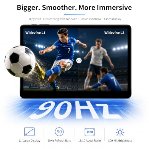Image of Gemini AI Android 16 Tablet with Keyboard, 11 inch Tablet with 32GB+256GB+1TB Expand, Electronic Tablet PC with 8 Core, WiFi, 8000mAh, GPS FM 2 in1 Tablet with Case Mouse Pen (Black Case and Keyboard)