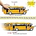CORPER TOYS School Bus Toy Die Cast Vehicles Yellow Large Alloy Pull Back 9'' Play Bus with Sounds and Lights for Kids