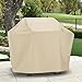 SunPatio Grill Cover 58 Inch, Heavy Duty Waterproof Barbecue Cover, Outdoor Charcoal Gas Grill Protector, All Weather Protection Compatible for Weber Char-Broil Nexgrill Kenmore and More, Beige