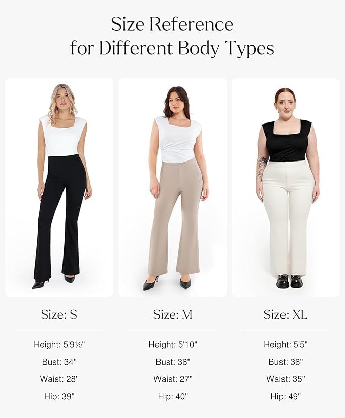 Popilush Womens Dress Pants High Waisted Stretchy Business Casual Work Trousers White - Image 6