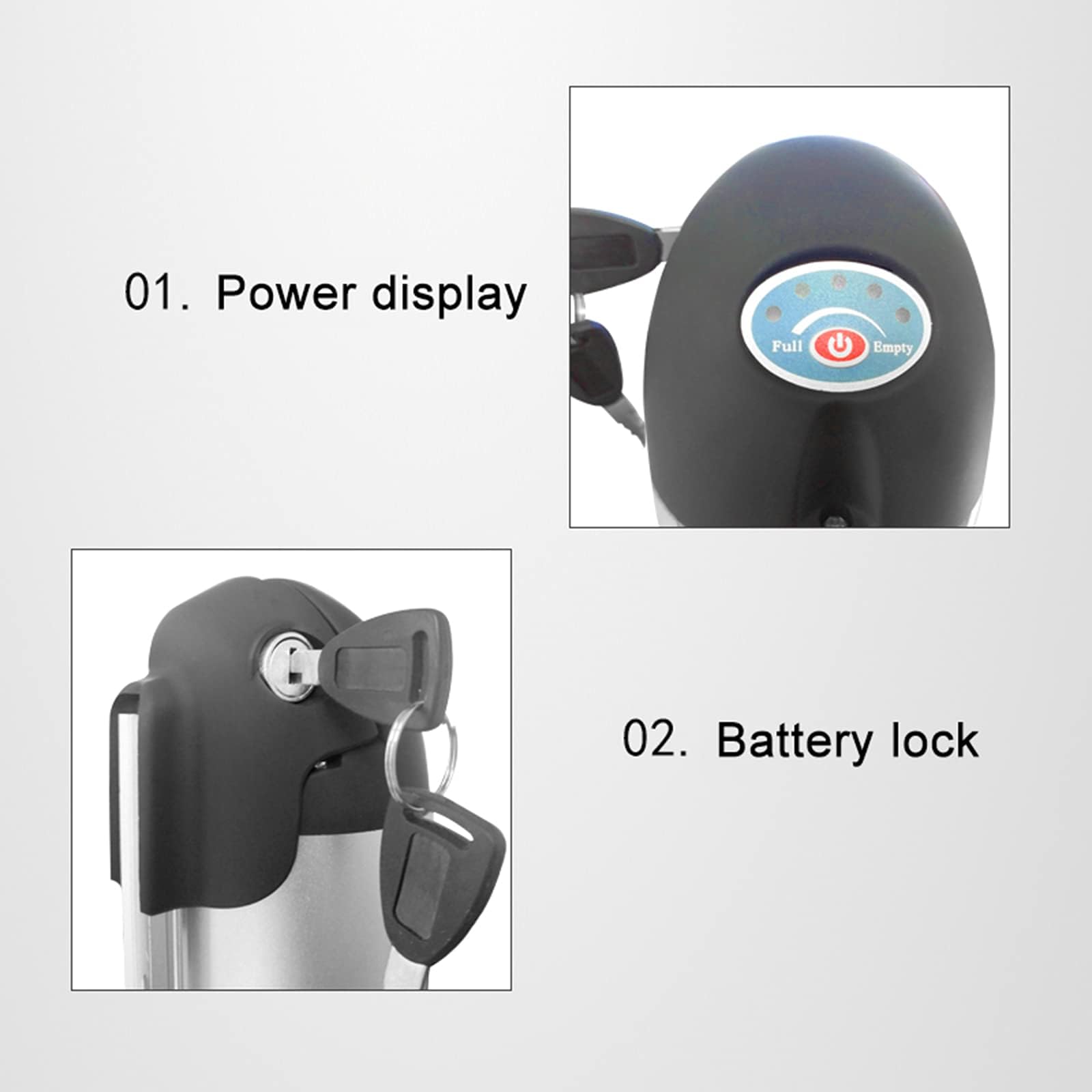 TIM-LI Ebike Battery, 36V 8.8AH/10Ah/13AH/15AH Water Bottle Battery, Water Bottle Electric Bike Lithium Ion Battery Pack for Mountain Bicycle,36V13AH