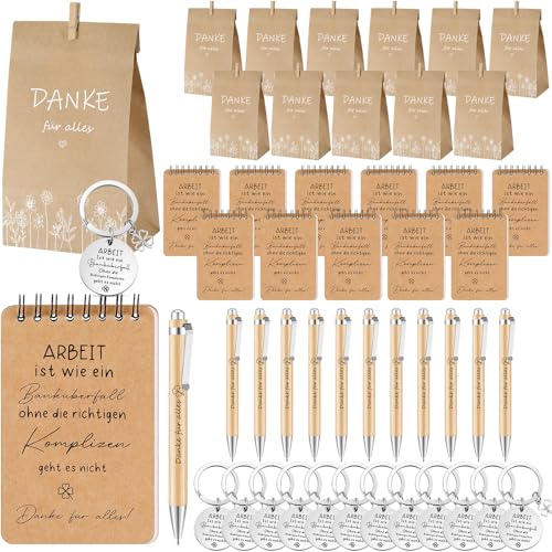 Cadeaux de remerciement pour collègues et profs avec bloc-notes à spirale et stylo