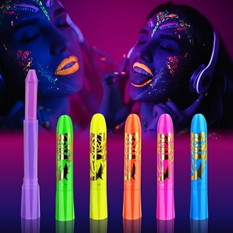 Dapiton Glow in The Dark Face Paint Cover