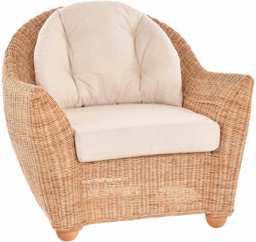 Wohnzimmer Rattansessel Nassau Korbsessel Wintergarten Lounge Sessel...