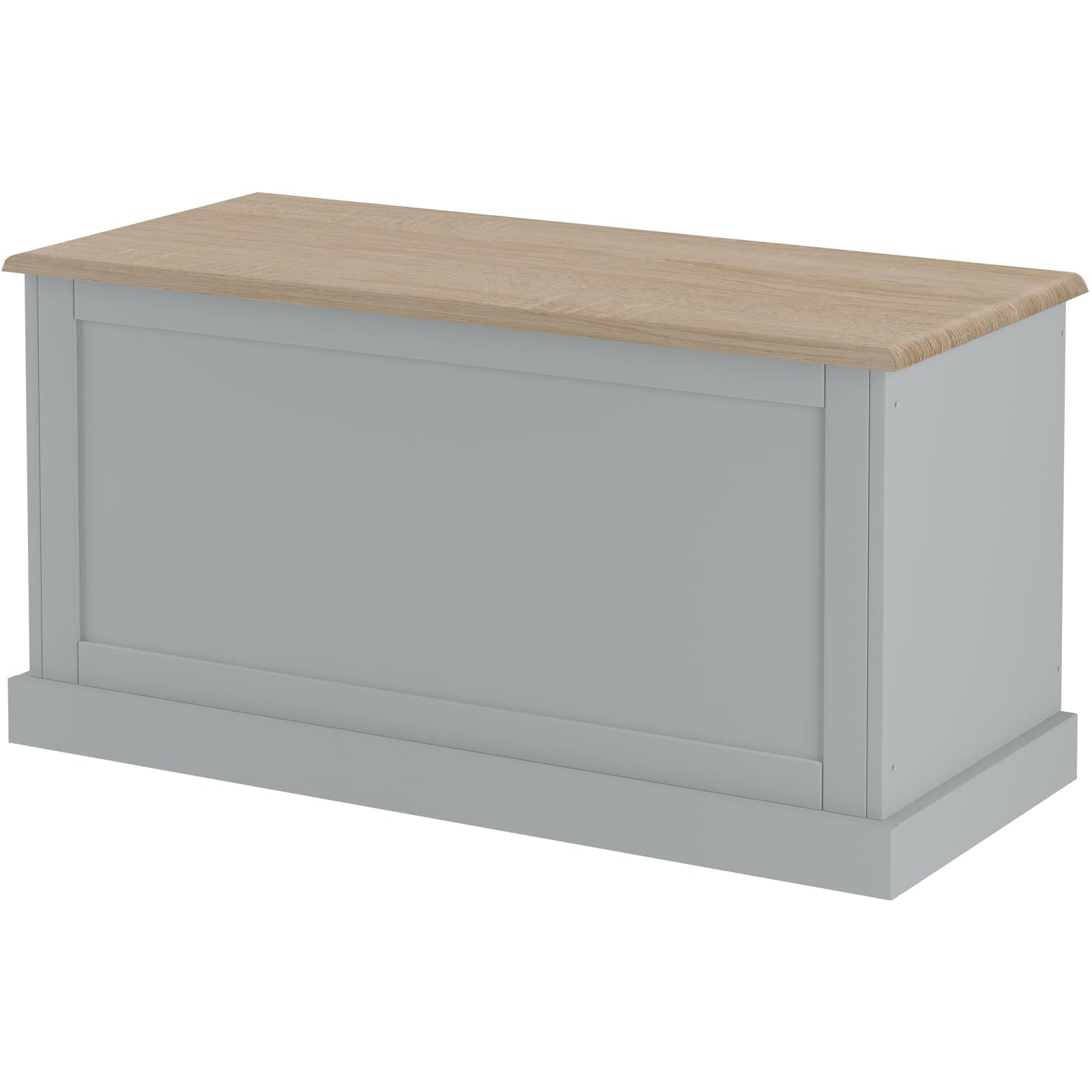Binz Truhe in Grauer Eicheoptik aus FSC-zertifiziertem Holzwerkstoff im Landhausstil, 90 x 40 x 45 cm