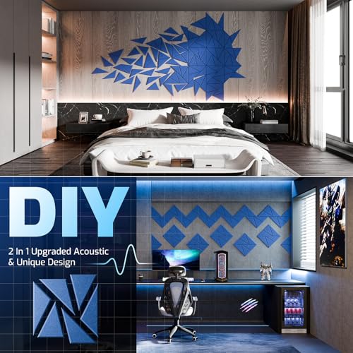 Image of 22 Pack Self-Adhesive Acoustic Panels, Sound Proof Foam Panels for Walls