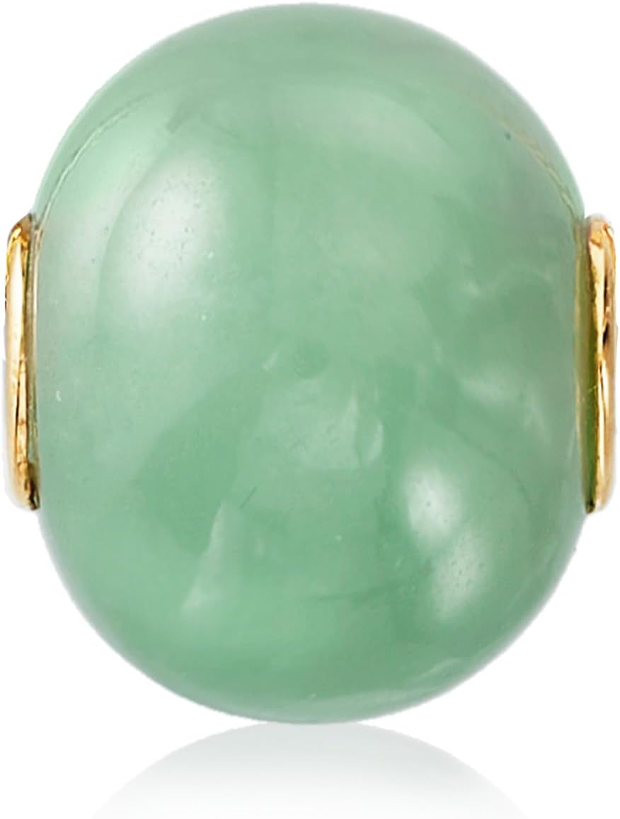 Ross-Simons 16mm Jade Bead Pendant in 14kt Yellow Gold
