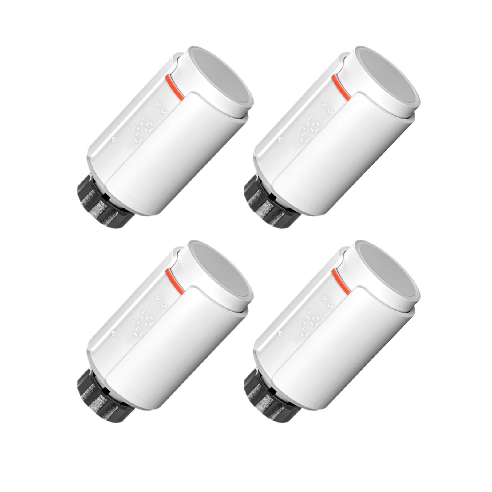 Valvola Termostatica For Radiatore Smart TRV Supporto Programmabile App Regolatore Di Temperatura Remoto Regolazione Automatica(4 Pcs)