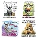arricraft 4 Pcs Funny Donkey Iron on Decals Patches, Funny Phrases and Cow Iron on Stickers Heat Transfer Stickers Plastic Washable Patches for DIY Clothes Decor Backpacks Cover