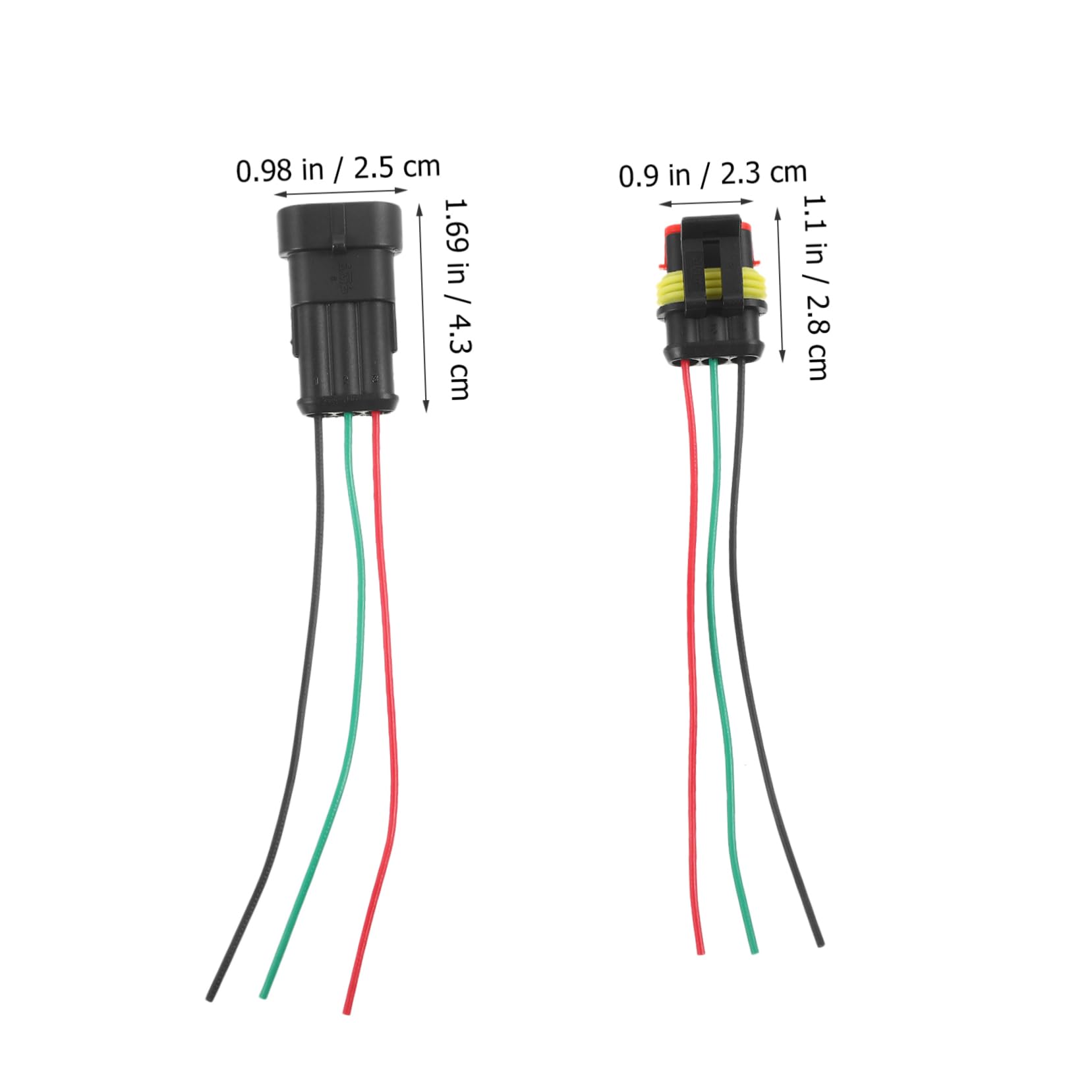 Zerodeko 3 Series Conector De Coche Terminal Auto Sello Exterior Agua Conector De Alambre Impermeable Conector De Cable En Línea Conectores Rápidos De Alambre El Plastico 5 Pares*3