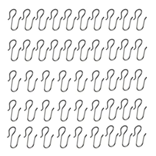 TIPIACE Curtain Track Optional Accessories, Hook Suitable for The Round Hole Curtains Rails (50 pcs Hook)