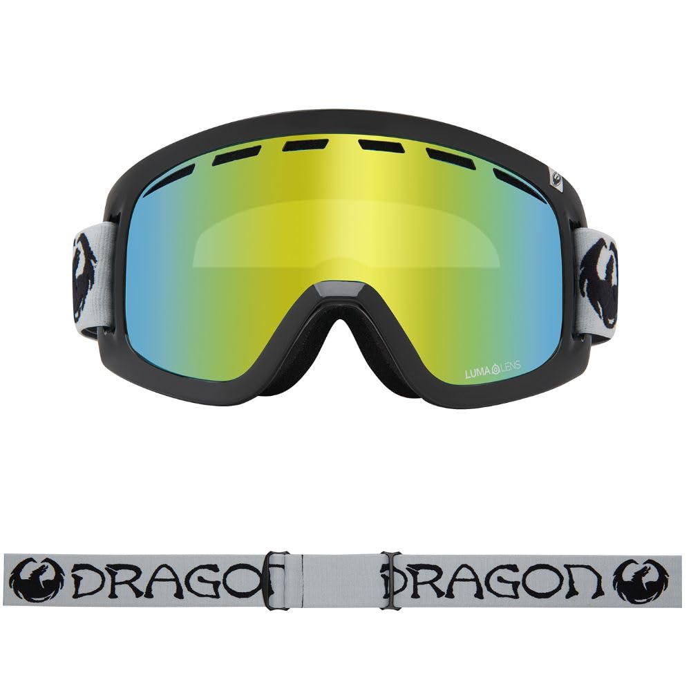 Dragon D1 OTG - Occhiali da neve unisex, colore: Grigio classico, oro ionizzato e rosa chiaro