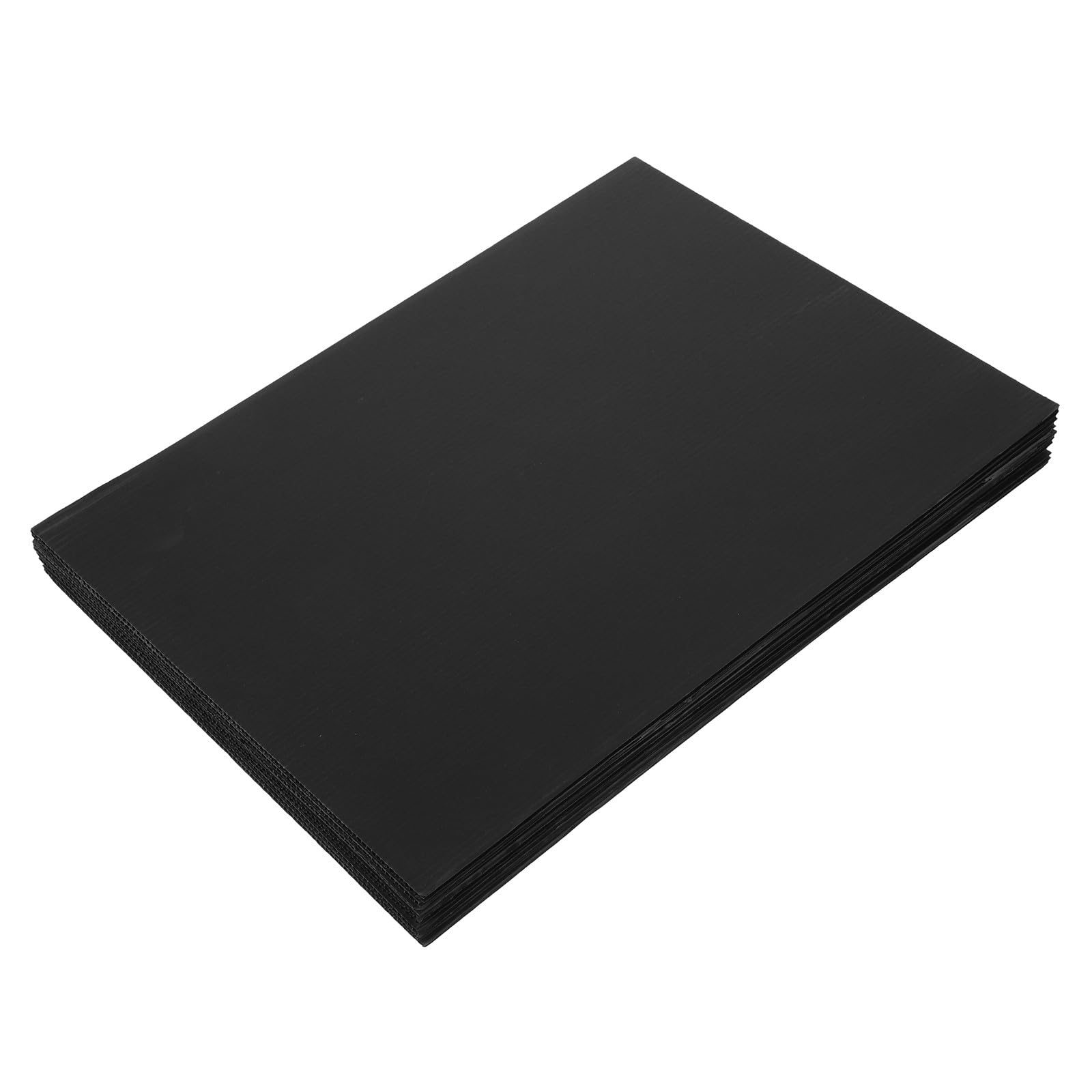 10 Stück Schwarze Kunststoff Wellpappe 40x30x0,4cm Dicker Plakatkarton Verschleißfest Zuschneidbar und Faltbar für Garten Schilder und Bastelprojekte