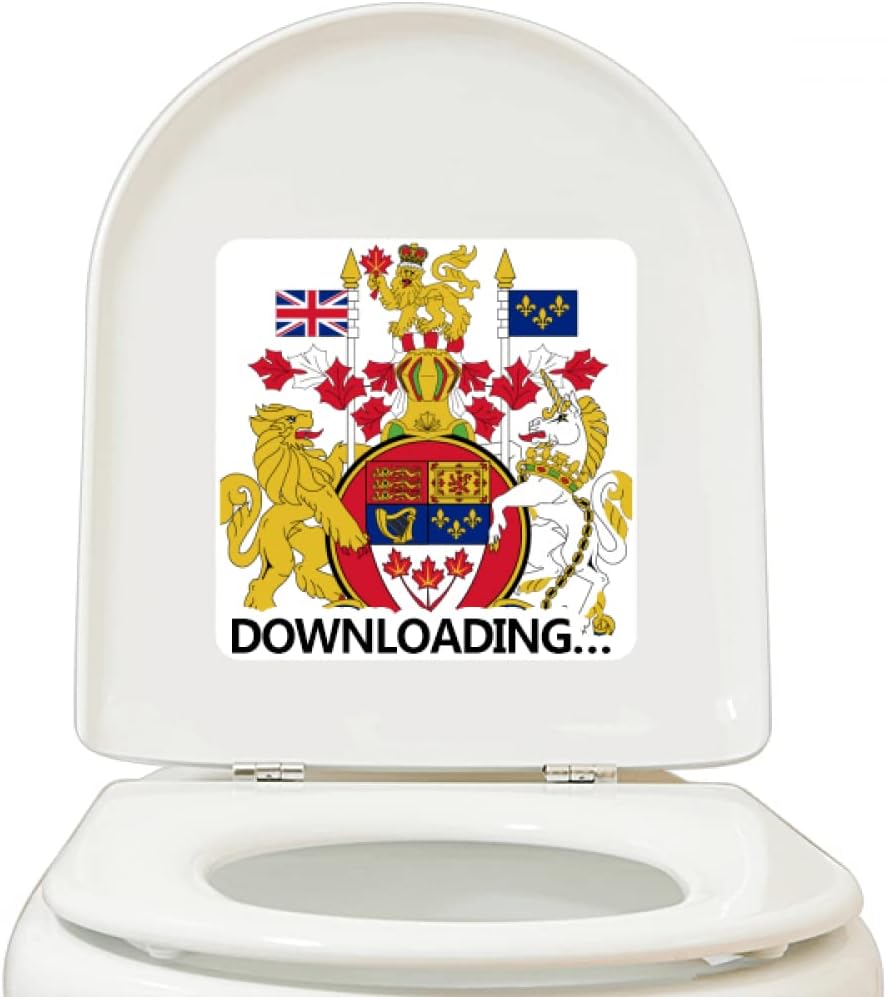 MCJS Canada National Emblem Country Stickers Adhesive Waterproof Toilet Decal