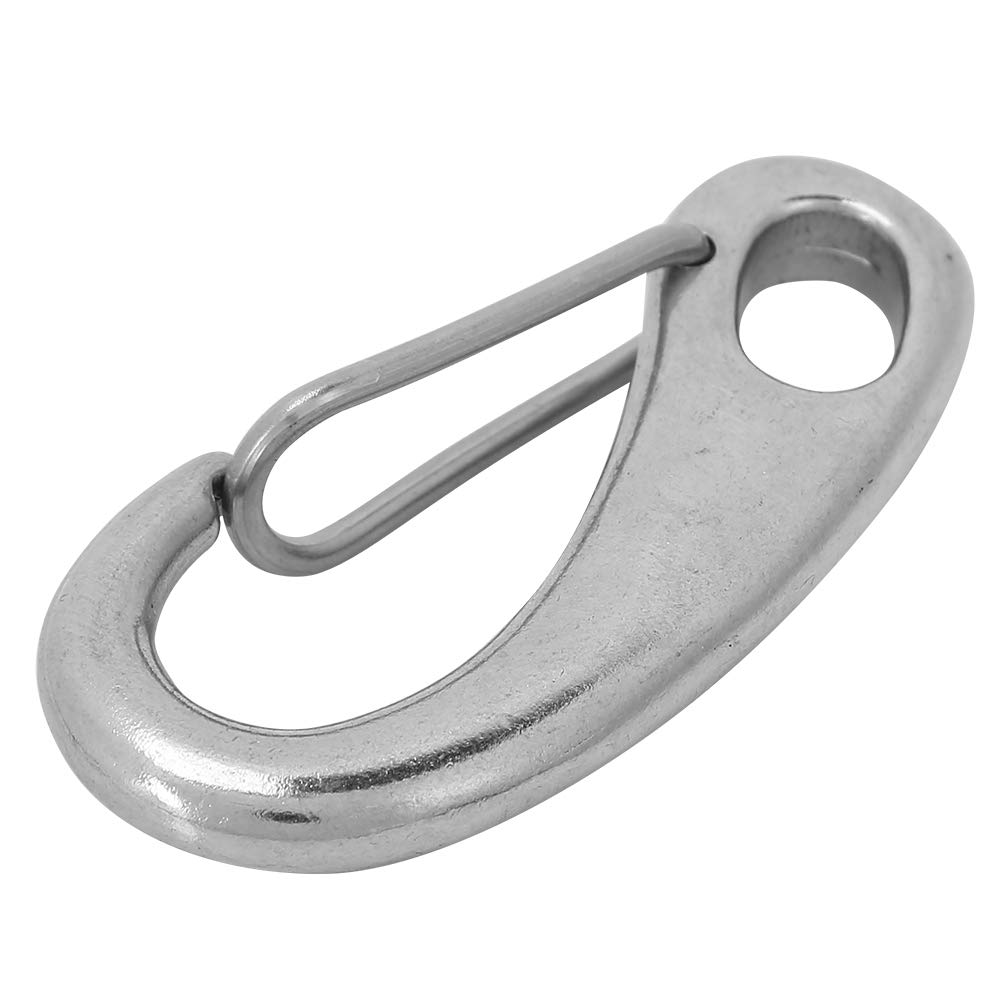 Snap Hook Keychain Carabiners Stainless Steel Swivel Clasp for Diving Houseboat Yacht Accessory (70mm)
