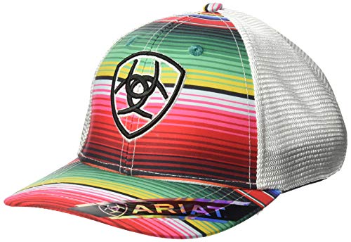 Casquette Ariat à visière serape colorée et arrière mesh pour un look unique