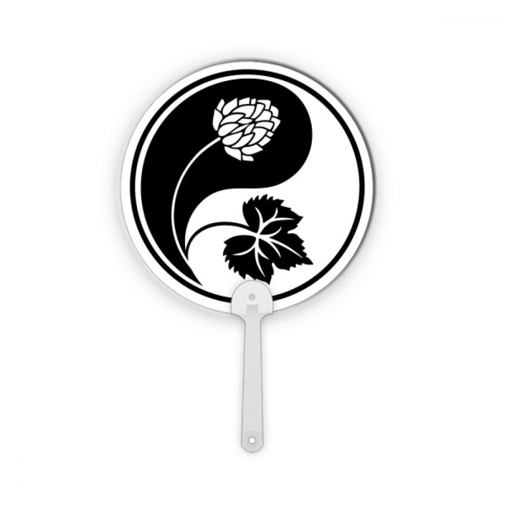 Décoration Yin-Yang fleur motif rond en plastique pour artisanat no/no