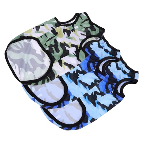 Chaleco de camuflaje para cachorro 3 piezas para perro talla L