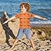 KLL Boy Bathing Suit Short Sleeve Girls Rashguard 5T Aesthetic Dragonfly Orange