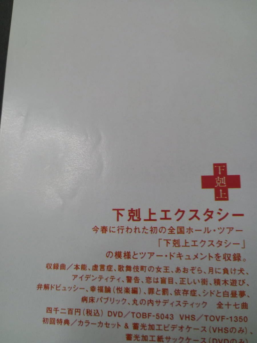 Amazon.co.jp: 椎名林檎『下剋上エクスタシー』他 ライブビデオ広告