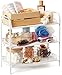 EZOWare 3-Tier Counter top Standing Rack, Kitchen Bathroom Mesh Storage Organizer Shelves - White