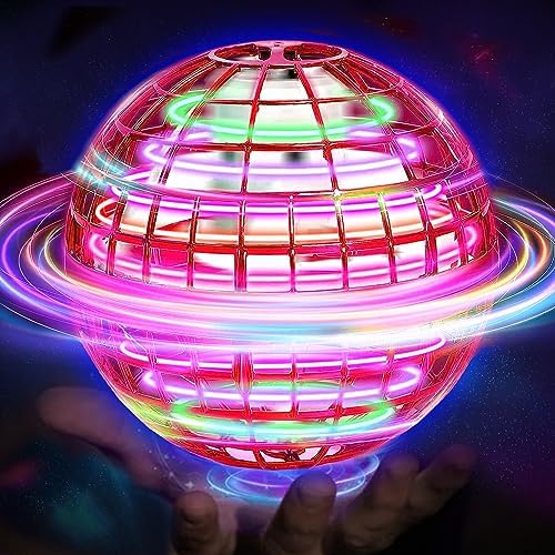 Fliegender Ball, Hover Flying Ball Magic Schwebender Orb Spielzeug (Rot) | Flugball Hoverball Spinner Mini Drohne für Kinder, Geschenke Für 6, 7, 8, 9, 10, 11, 12 Jungen Mädchen In