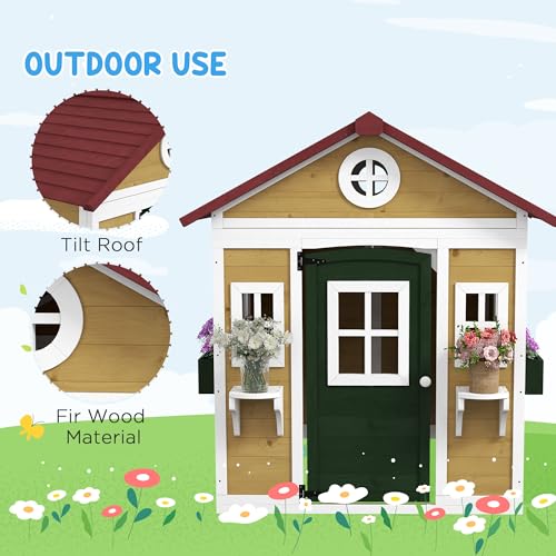 Outsunny US345-027V00BG0131 Playhouse For Kids Outdoor thumb #3