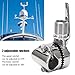 Akozon 316 Stainless Steel Marine VHF Antenna Mount Adjustable Ratchet Mount Marine Antenna Mount for Rails 7/8 to 1 inch