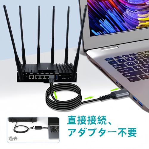MEEKI USB-C LANアダプター ケーブル 1M の商品画像 2