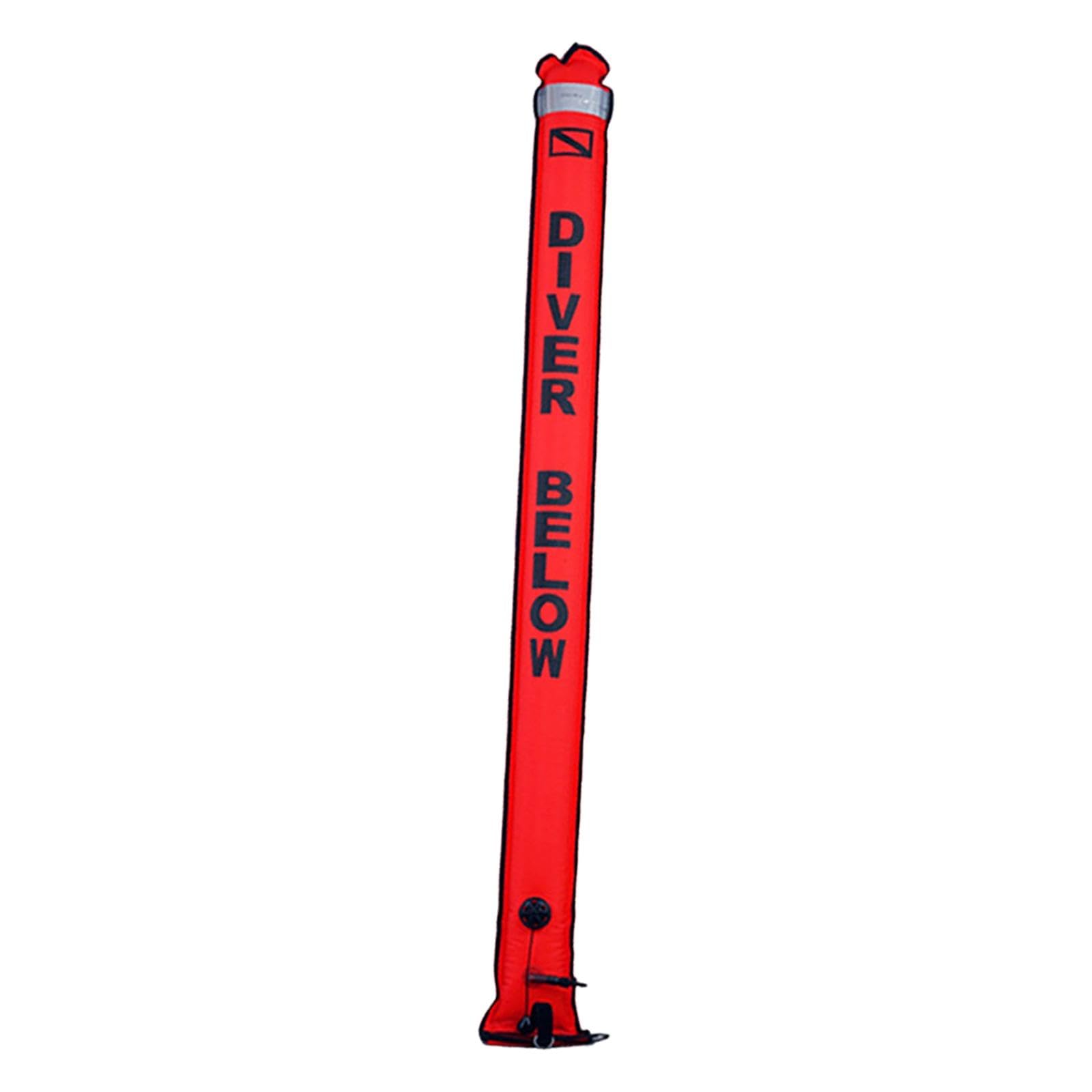 Surface Marker Buoy Équipement de Sécurité pour Plongée avec Tube Gonflable Portatif Nylon Valve de Libération Sangle Ajustable Su