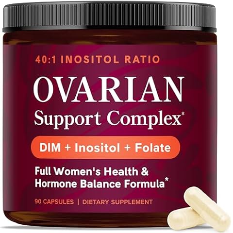 Ovarian Support for Hormone Balance for Women | Healthy Ovulation, Menstrual Cycle & Reproductive Health Support | DIM Supplement with Myo-Inositol & D-Chiro Inositol & Folate Complex | 30 Day Supply Cover