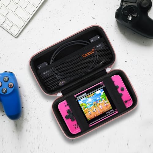 Canboc Carrying Case for WELLST·G Handheld Game -Preloaded 220 Retro Video Games/ My Arcade Atari Pocket Player Pro Game Console, Mesh Pocket fits Cable, SD Card, Rose Gold (Case Only) - Thumbnail 6