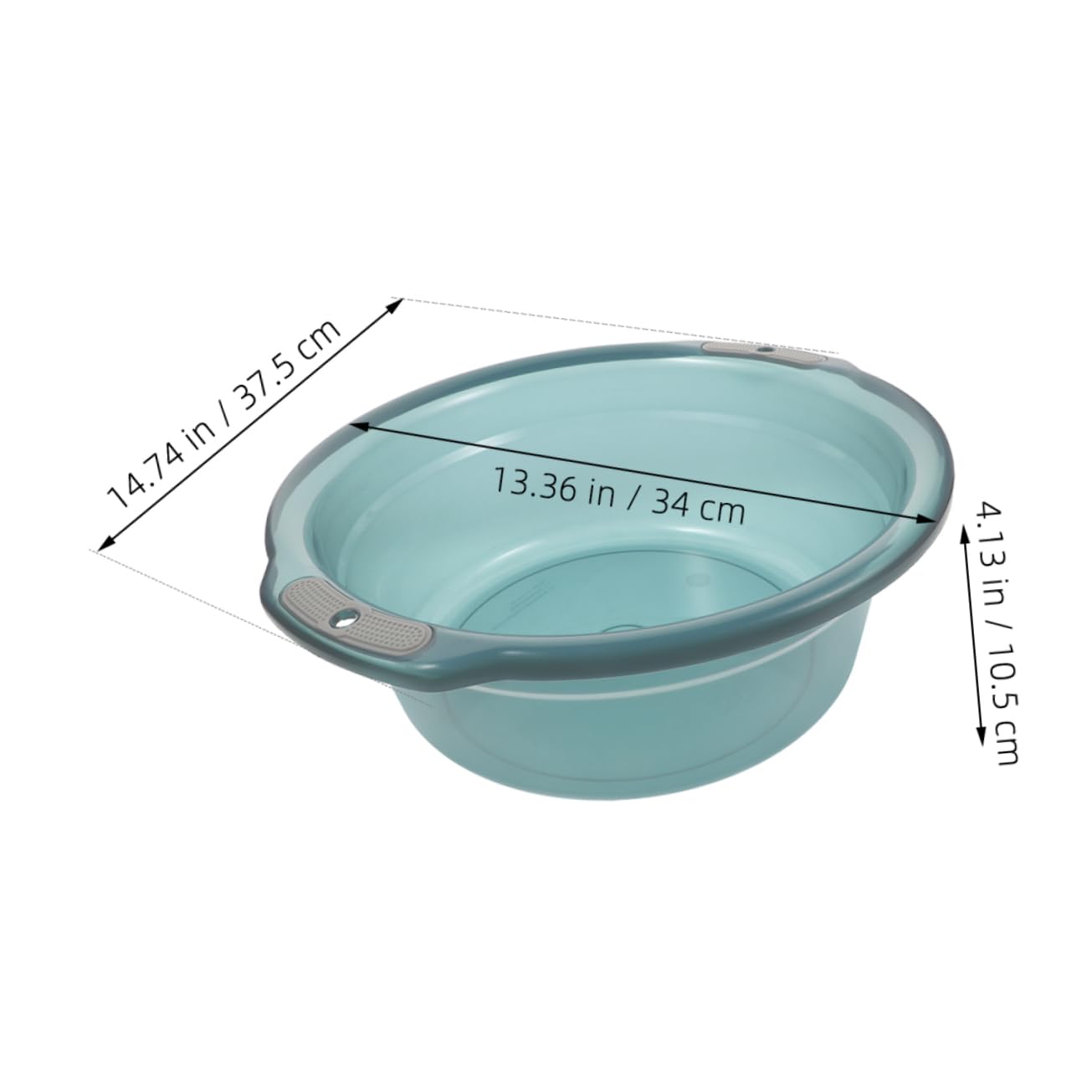 Beavorty 2pcs Large Foot Soaking Tub Wash Basin Laundry Dish Tub Foot Wash Basin with Dual Handles for Spa