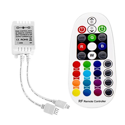 SPARKE RF Remote Control 28 Keys for Multicolor RGB LED Strip Lights, Wireless RGB LED Controller Dimmer DC12V-24V 6A, 360 Degrees Controllable Through the Wall/Obstacle SPARKE RF Remote Control 28 Keys for Multicolor RGB LED Strip Lights, Wireless RGB LED Controller Dimmer DC12V-24V 6A, 360 Degrees Controllable Through the Wall/Obstacle