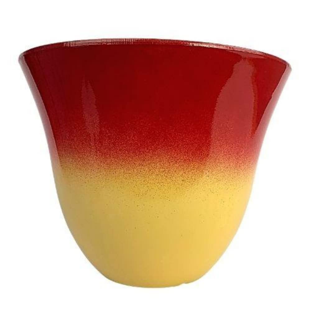 FabFinds Garden Speckle Bowl Planter Decorative Flower Pots Large 13” (Red Ombre)