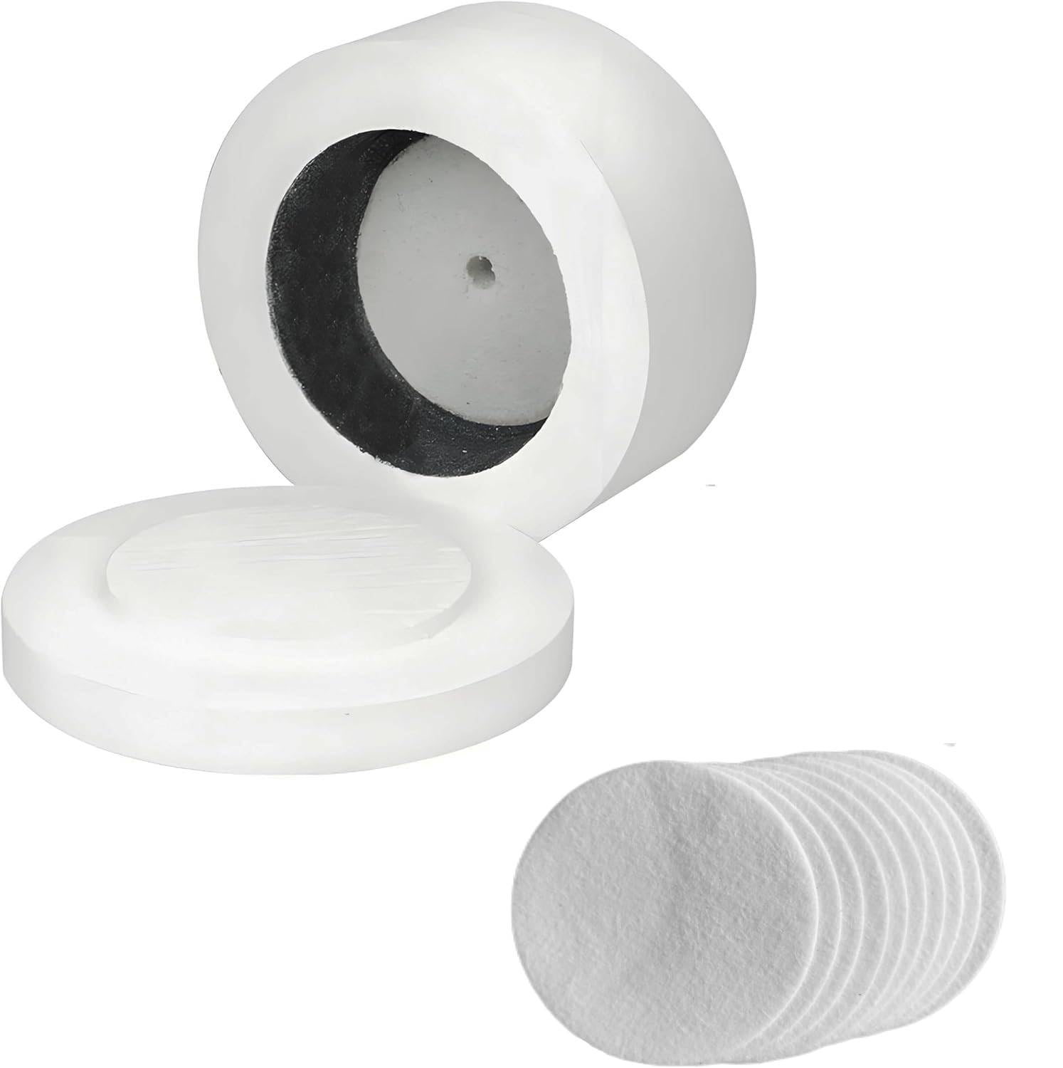 Large Professional Microwave Kiln Kit for Glass Fusing, Pottery & Jewelry Making - Includes 20 Kiln Papers (10 Round & 10 Square), Fast Heating in 6-8 Mins, 13.5x4.5cm Interior, White