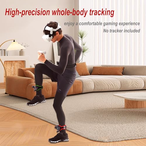 Image of QOi Trackerstraps for Vive Tracker 3.0, 2.0, Tundra Tracker, Vive UltimateTracker Empower Full Body Tracking in VR Chat,and Other FBT Apps(Tracker Sold Separately) 1XBelt 2XShort Band Green and Red