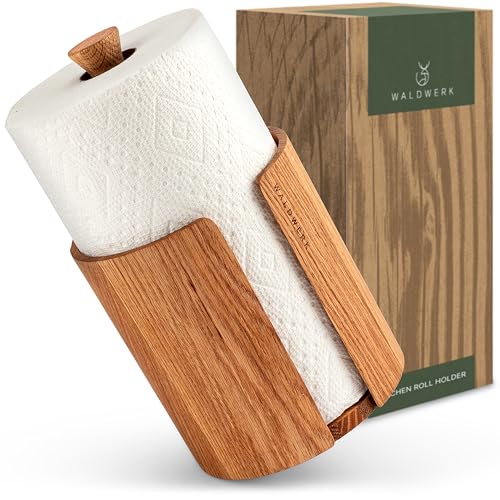 WALDWERK Design Paper Towel Holder Out of Oak Wood -