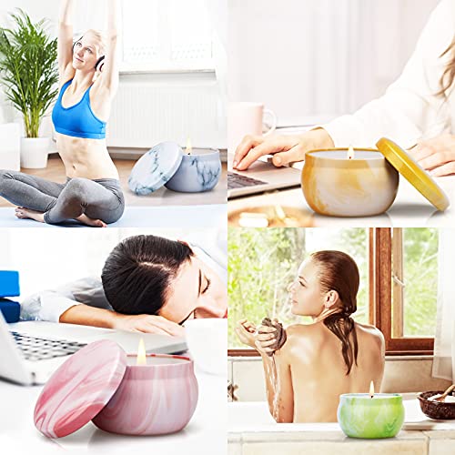 Scented Candles Gifts Set for Women, 8 Pack Aromatherapy Candle 120 Hours Burning Time, Natural Soy Wax Candle Portable Tin Candle Gift Set for Birthday, Wedding, Gift Sets for her - Image 6