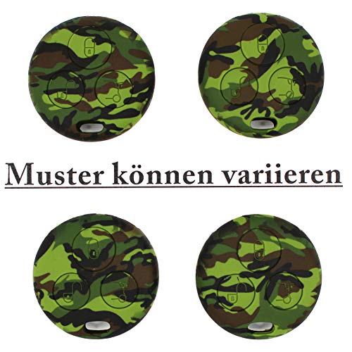 Finest-Folia Key Case SD for 3 Buttons Car Key Silicone Cover, camouflage - Image 4