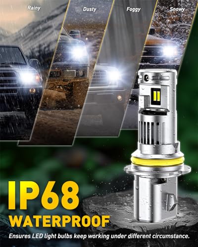 Image of AUXITO 9004 Bulb, 1000% Brighter, 1:1 Mini Size No Adapter Needed, 5 Min Quick Install, No Flicker, 99% Compatibility, Pack of 2