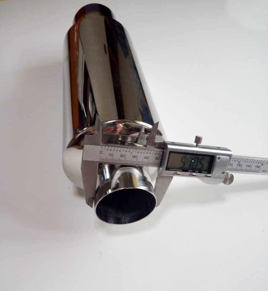 Amazon | ステンレス砲弾マフラー 全長約37CM 焼き色処理 内部